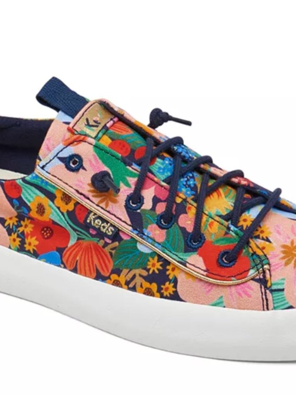 Keds Women's x Rifle Paper Co Kickback Sicily Canvas Casual Sneakers LIKE NEW 8